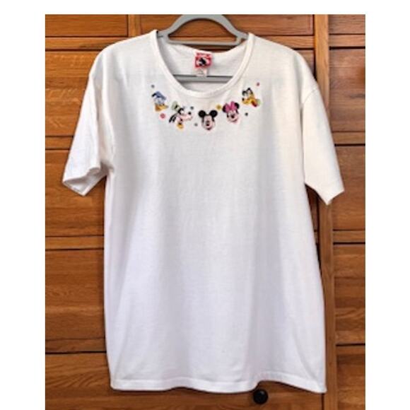 Vintage Mickey Inc T-Shirt White Disney Character Graphic Multi Women X-Large - Picture 1 of 6